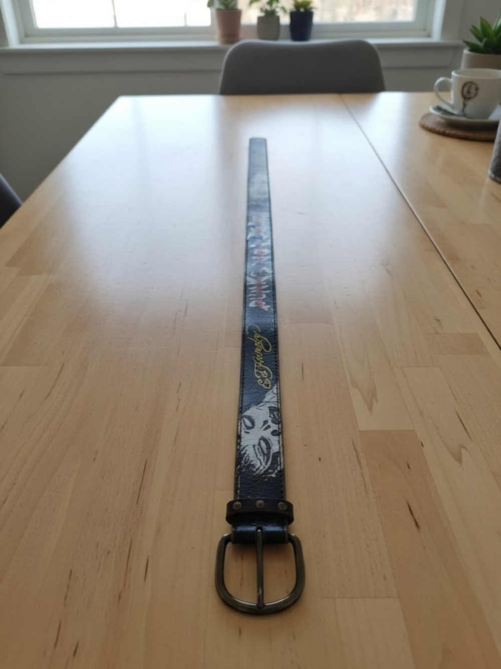 Ed Hardy "Punks Not Dead" Vintage Belt